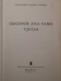 Knjiga u ponudi Odgovor zna samo vjetar