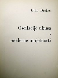 Knjiga u ponudi Oscilacije ukusa i moderne umjetnosti